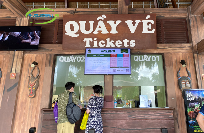 Quầy bán vé tại cổng Safari Phú Quốc
